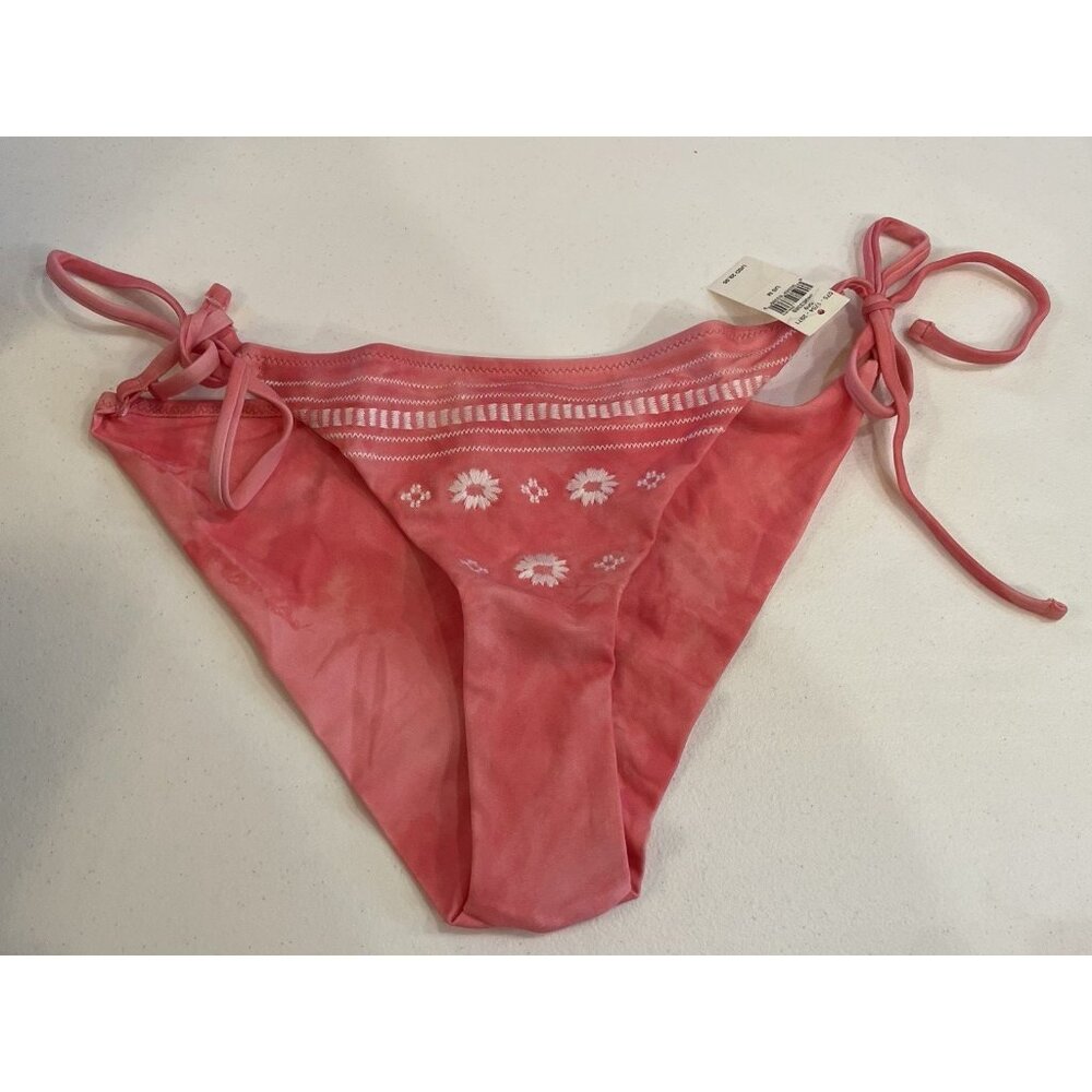 NEW Aerie Cheekier Plus Coquine String Bikini Bottom Medium Floral Pink Beach